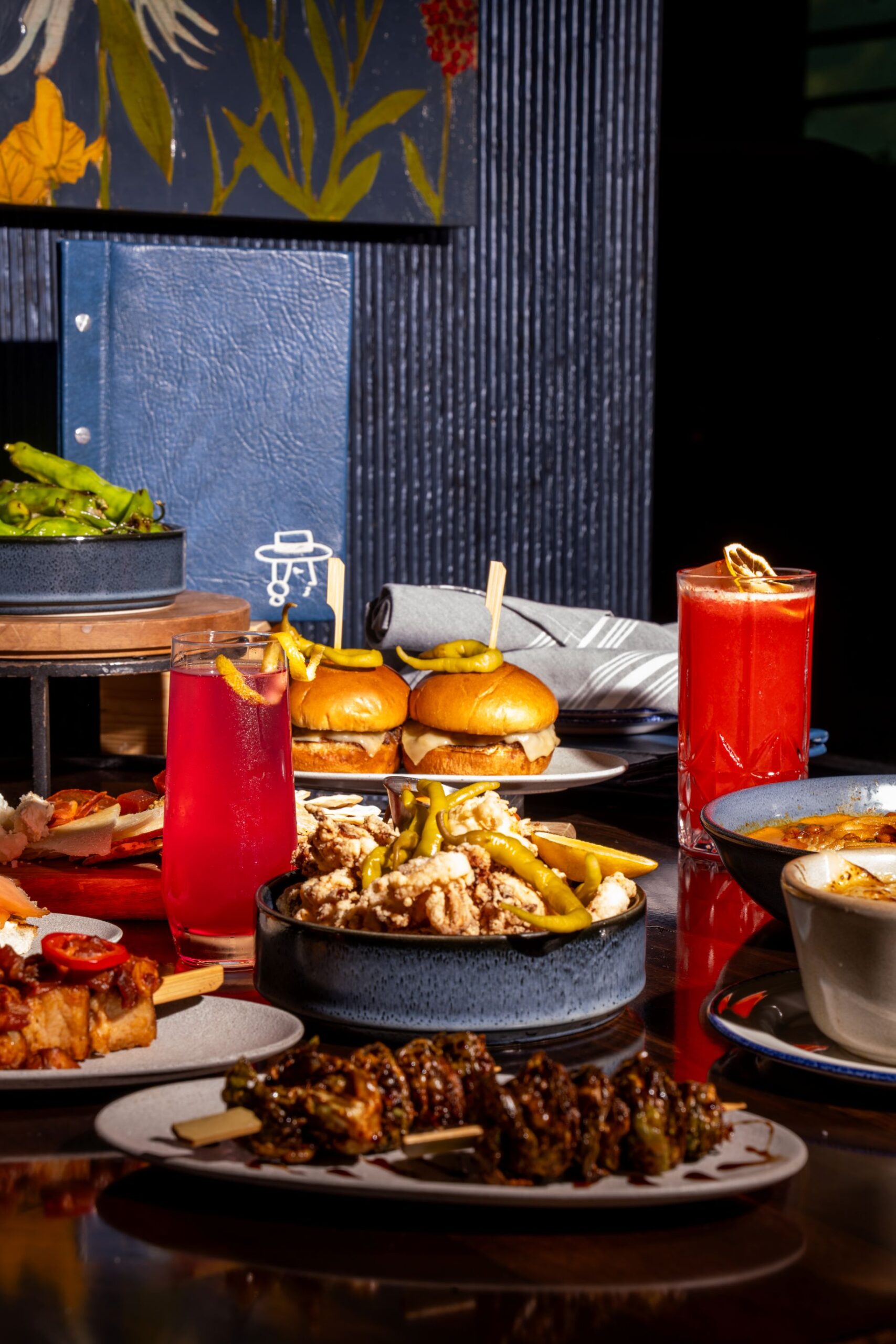 restaurant food spread